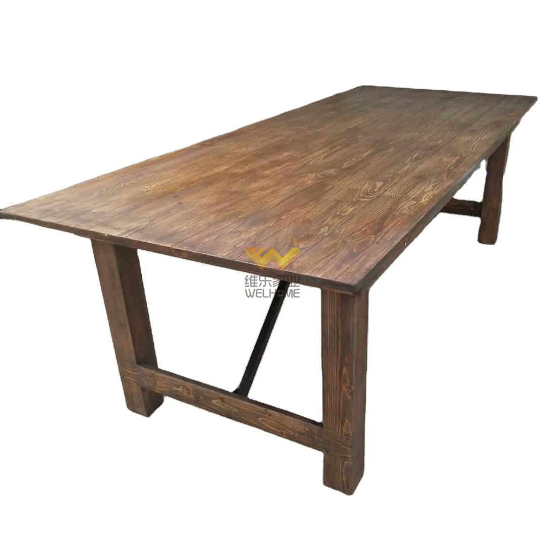 Antique Rustic Solid Pine Folding Farm Table